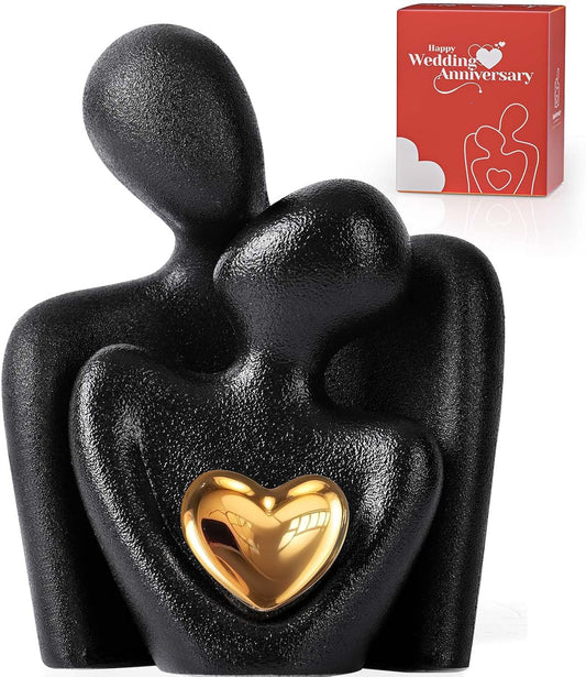 Mini Couple Statue Tv Stand Decor Items for Living Room Home Decor,Bedroom Decor for Couples Sculpture for Anniversary Wedding,Love Gifts for Couples 2026,Knick Knacks for Shelve (White, 3.15in)