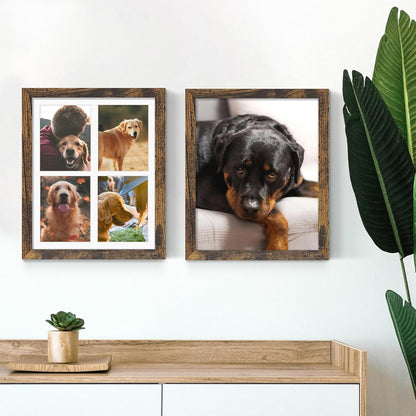 DUENPY 14x26 Collage Picture Frame 4x6 Collage Picture Frame Displays Twelve 4x6 inch Photos Available Horizontal Wall Mounting Display and Vertical Black - Colors A