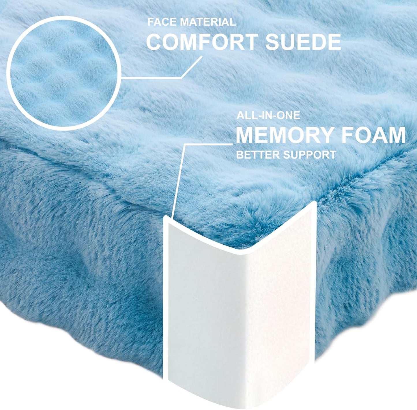 JKMAX 2 Pcs High Density Foam Floor Pillow - Upgraded Large Pillows Seating for Adults - Outdoor Floor Cushion with Soft Tufted Cover - Yoga Pillows for Sitting On Floor - 22 Inch Light Gray