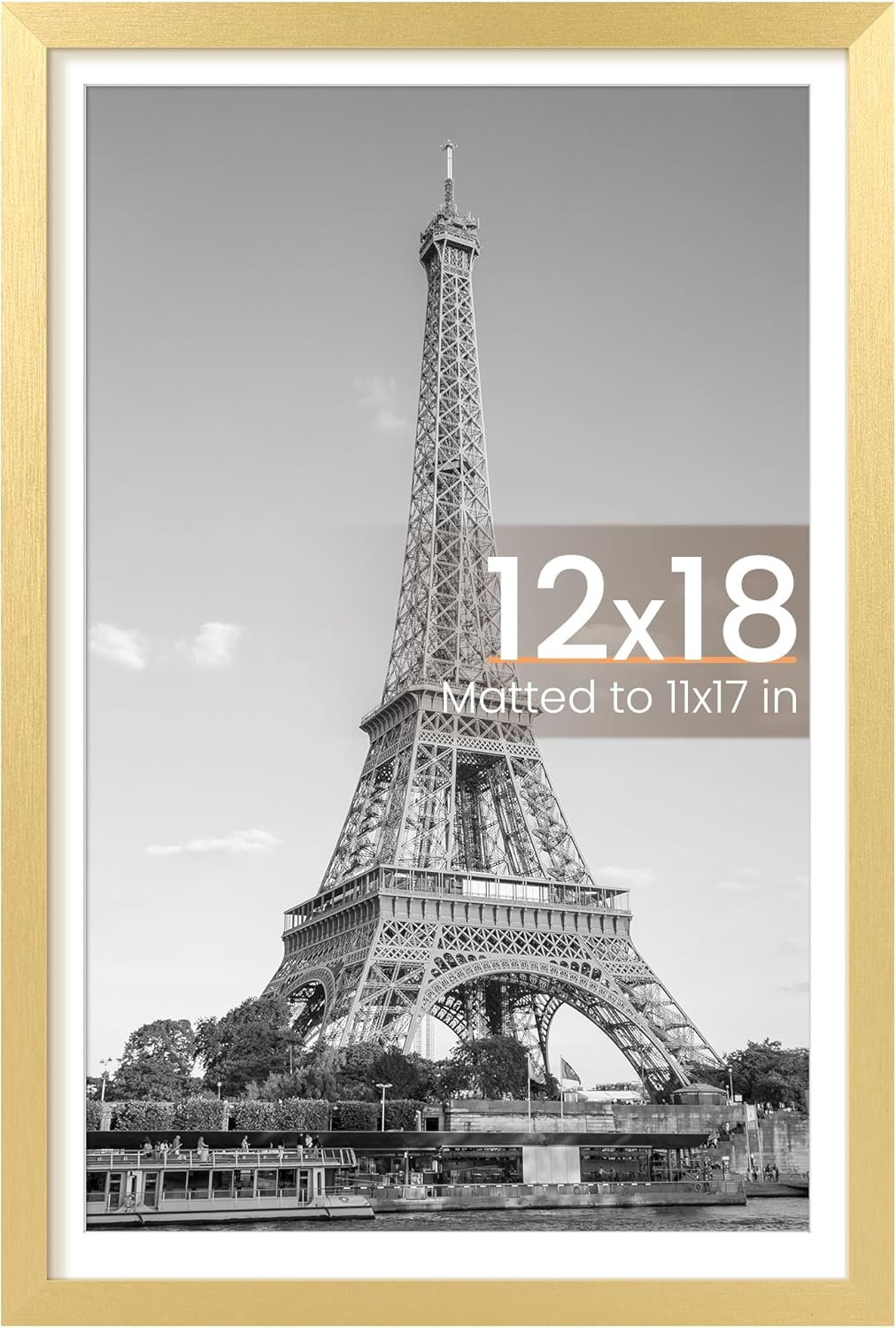 upsimples 8x10 Picture Frame, Display Pictures 5x7 with Mat or 8x10 Without Mat, Wall Hanging Photo Frame, Black, 1 Pack - Colors B