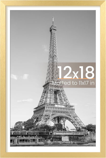 upsimples 8x10 Picture Frame, Display Pictures 5x7 with Mat or 8x10 Without Mat, Wall Hanging Photo Frame, Black, 1 Pack - Colors B