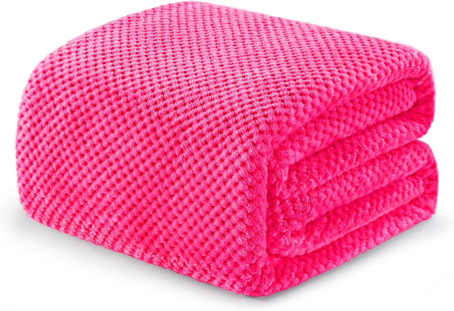 Exclusivo Mezcla Fleece Throw Blanket Extra Large, Super Soft and Warm Blankets for Couch, Sofa and Bed Waffle Textured, Cozy, Fuzzy and Lightweight (Slate Blue, 50x70 Inches)