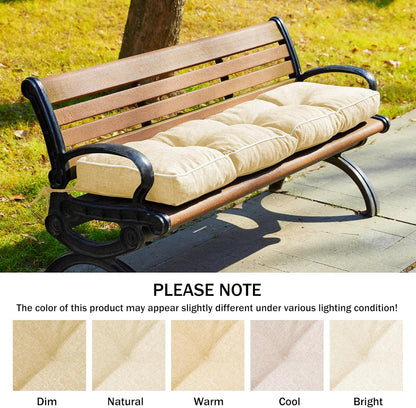 IPYNBAP Bench Cushion, 42 x 16 Inch Patio Furniture Cushions with Durable Ties, Soft Memory Foam Bench Cushions for Indoor/Outdoor Furniture with Non-Slip Bottom, Kitchen&Dining, Dark Grey