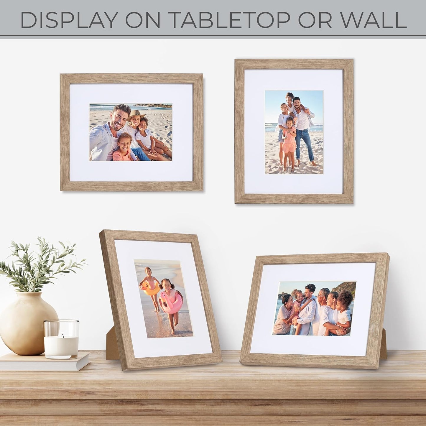 Sheffield Home 9 Piece Gallery Wall Frame Set, 11x14 in. matted to 8x10 in. (Matte Black)