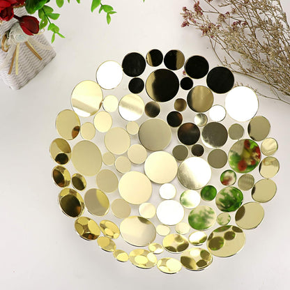 OwnMy Metal Fruit Bowl Basket Creative Table Centerpiece Fruit Stand Decorative Countertop Fruit Holder for Kitchen Counter, Iron Large Fruit Plate Round Storage Tray for Bread Snacks Candy (Black)