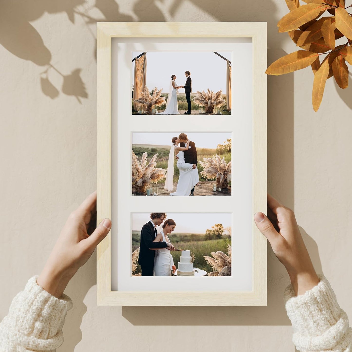 Vittanly 11x14 Collage Picture Frame, Displays 5Pcs 4x6 Pictures with Mat or 1Pcs 11x14 without Mat for Wall Mounting, Picture Frames Collage Wall Decor in Black, 1 Pack