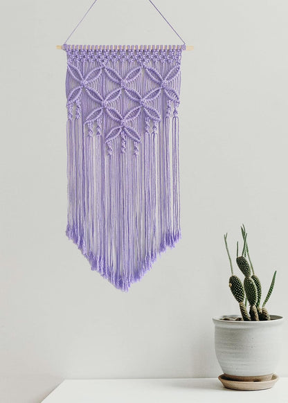 Handmade Cotton Home Decor Macrame Wall Hanging Navy