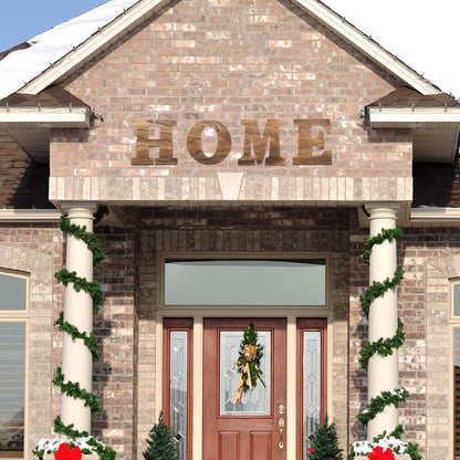 4 Pack Wooden Home Sign Wall Hanging Decor Farmhouse Letters for Wall Art Wreath Rustic Home Decor for Living Room Kitchen Housewarming Gifts(Black)