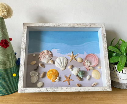 Califortree 8x8 Shadow Box Frame with Soft Linen Back - Push Pins Included, Memory Box Display Case for Flower, Tickets and 3D Items, Black
