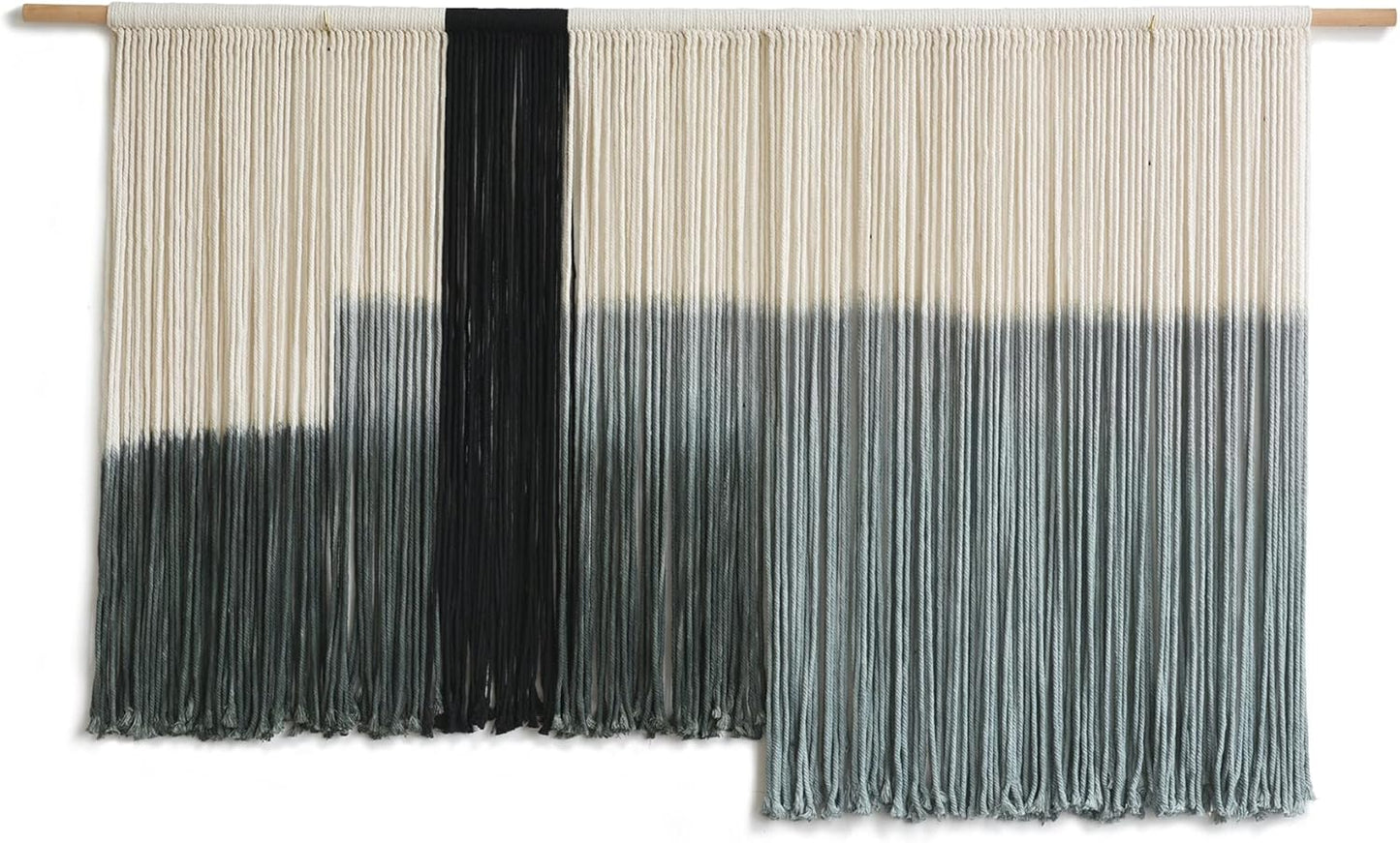 Flber Macrame Wall Hanging Macrame Wall Decor Large-Scale Tie-Dye Tapestry Living Home Room Wall Decor 57" Wx 35" L