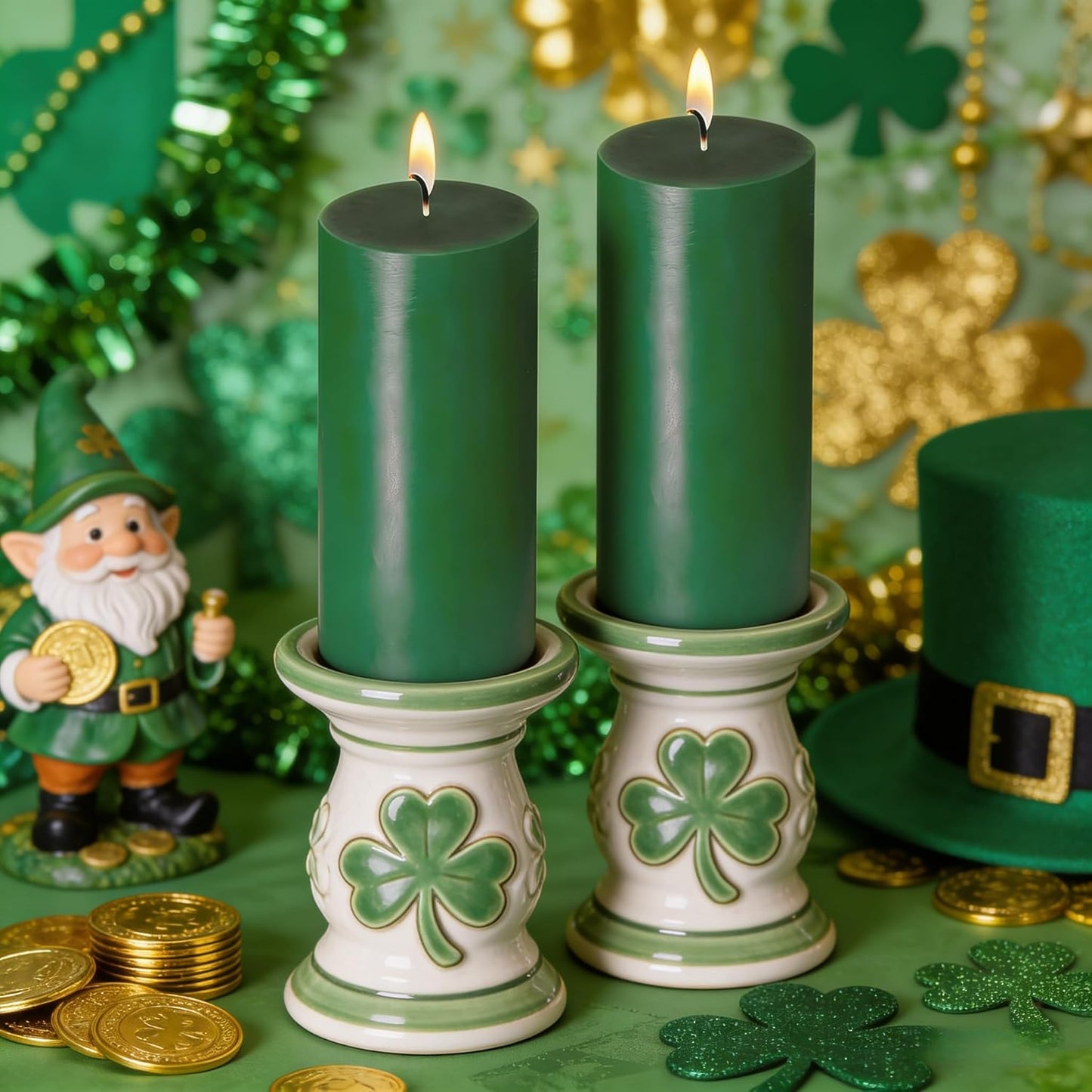 2 Pack 3x6 Inch Sage Green Unscented Pillar Candles - 70 Hour Long Burning Dripless Smokeless Candles for Home Decor Weddings Festivals Spa Meditation