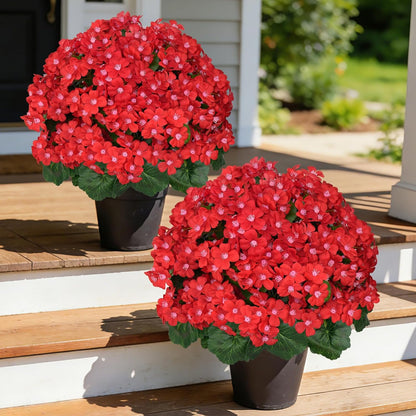 2Pack 4FT Artificial Bougainvillea Topiary Trees for Outdoor, Fake Silk Flowers Plants Bushes with Ground Spike, Faux UV Resistant Shurbs Trees for Outside,Front Porch,Patio,Balcony Decor
