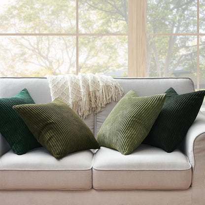 Topfinel Decorative Throw Pillow Covers Cushion Cases, Set of 4 Soft Velvet Modern Double-Sided Designs, Mix and Match for Boho Farmhouse Fall Home Decor (18x18 inch, Orange/Teal)