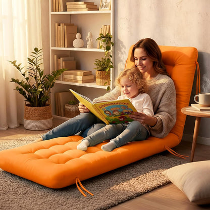 Vercraft Long Floor Cushion Large Floor Cushion with Brushed Cotton Jumbo Lounger Pillow for Outdoor Indoor Bay Window Meditation Yoga Reading Sleeping(Pink)