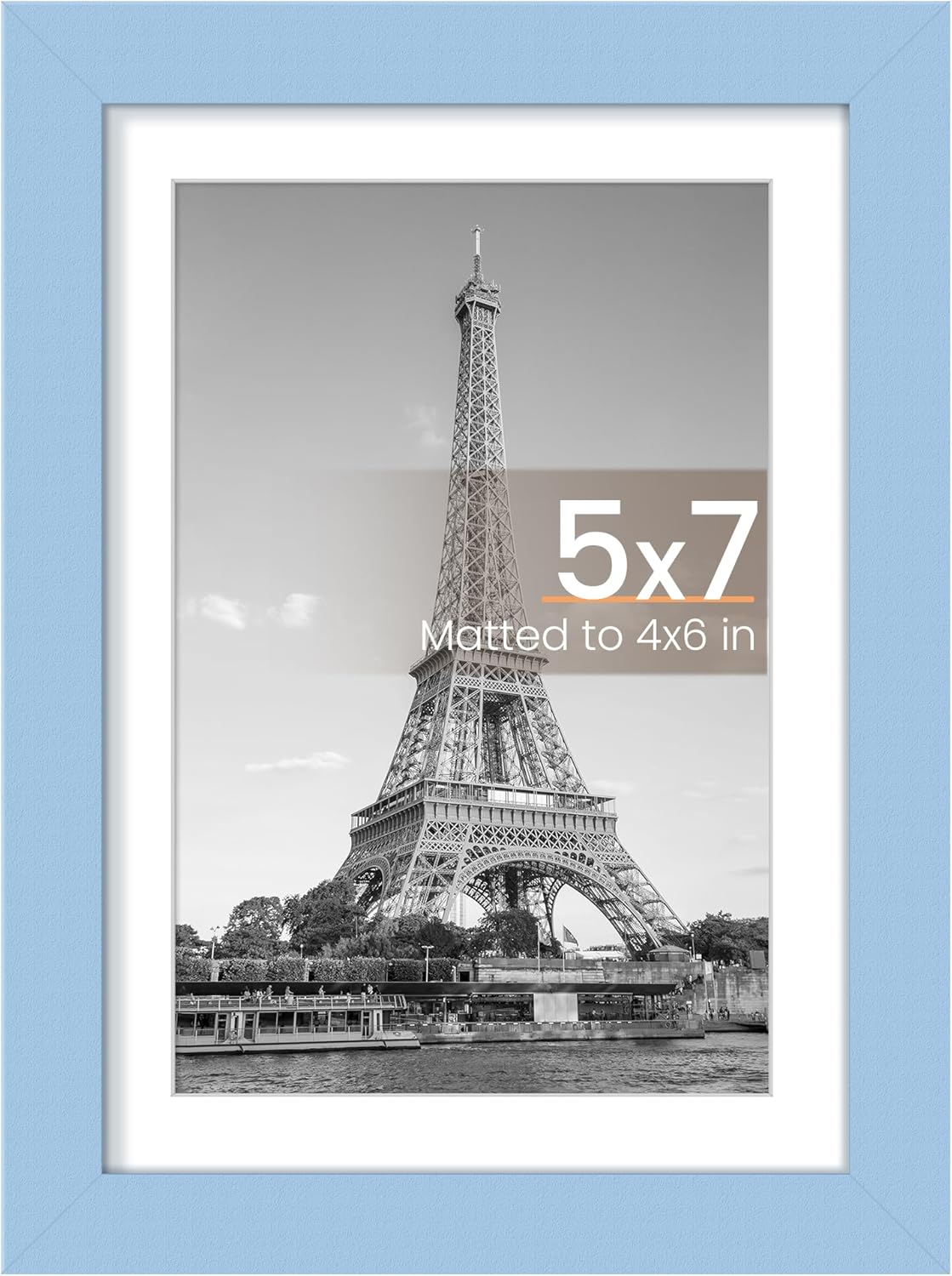 upsimples 8x10 Picture Frame, Display Pictures 5x7 with Mat or 8x10 Without Mat, Wall Hanging Photo Frame, Black, 1 Pack - Colors A