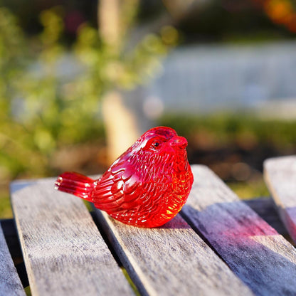 H&D HYALINE & DORA Blue Glass Bird Figurines Bird Gifts for Bird Lovers Women Crystal Glass Animal Figurine Collectible for Home Shelf Decor