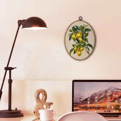 Trendy Funky Orange Disco Ball Oval Wall Art Framed, Funky Retro Oval Wall Decor, Trendy Aesthetic Hanging Canvas Prints Wall Sculptures for Home Living Room Bedroom Decor, 8.5x11.5 Inch