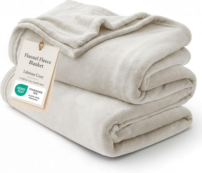 Bedsure GentleSoft Fleece Throw Blanket for Couch Grey - Lightweight Plush Fuzzy Cozy Soft Blankets and Throws for Sofa, Couch, Travel, Camping, 50x60 inches - Colors A