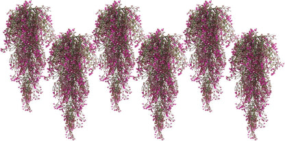 RECUTMS Fake Hanging Plants Artificial Ferns for Outdoor Hanging Faux Plants Vine Ivy Faux Fern Hanging Vines Wall Plants for Home Garden Party Wedding Decor (White 4P)