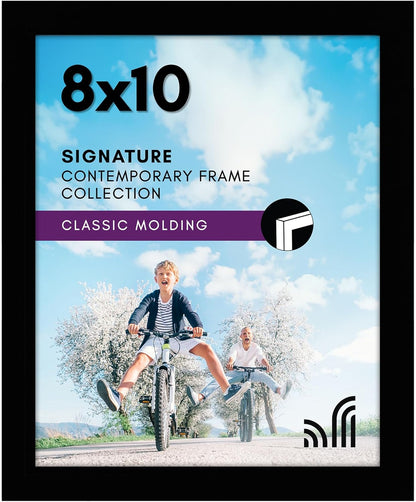 Americanflat 12x18 Poster Frame with Shatter-Resistant Glass - Signature Collection - Gallery-Style Frames Made of Engineered Wood - Photo Frame for Wall Display - Black - Colors B