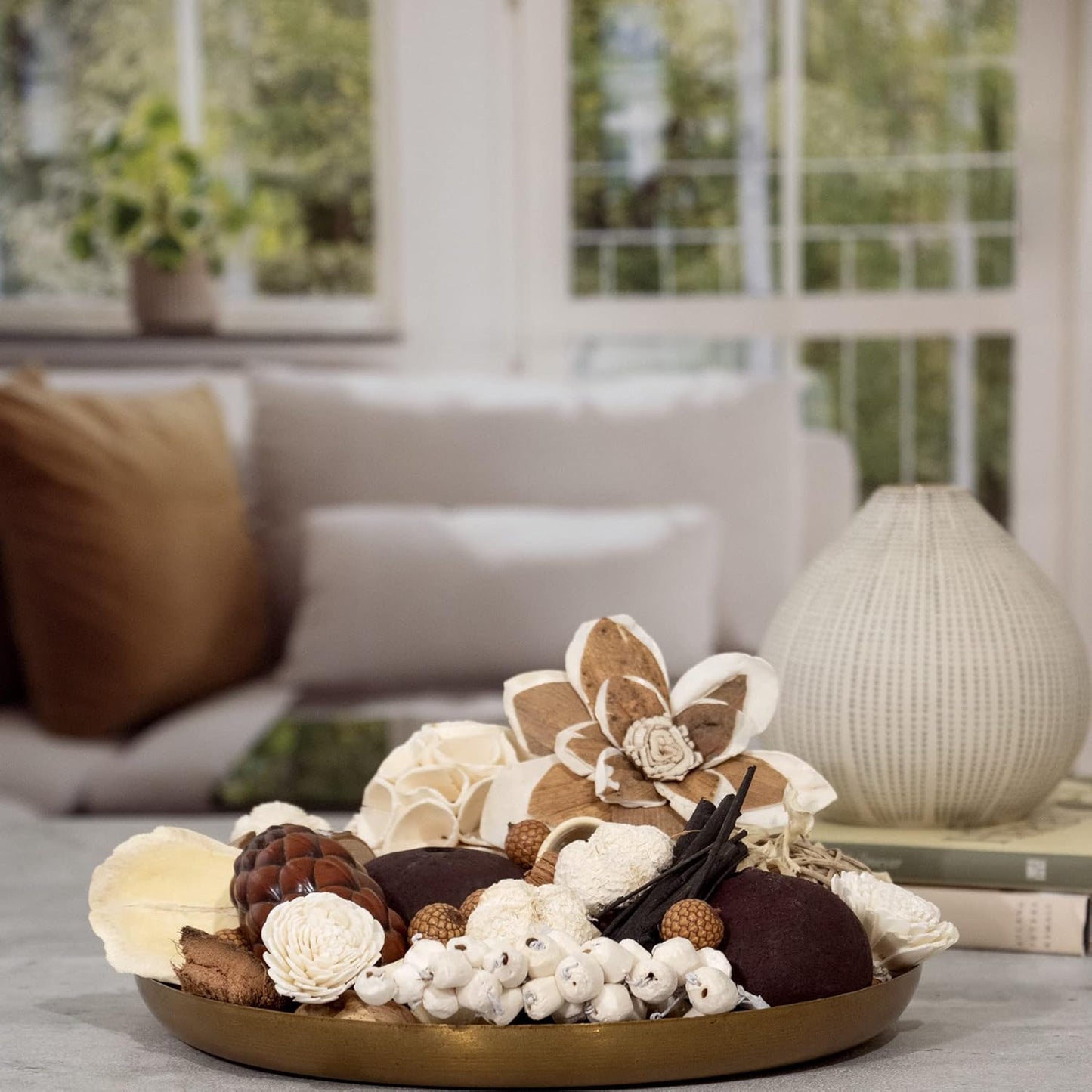 ANDALUCA Maison Box Fragrance Potpourri Decorative Vase & Bowl Filler Home Décor (Coconut Sandalwood)