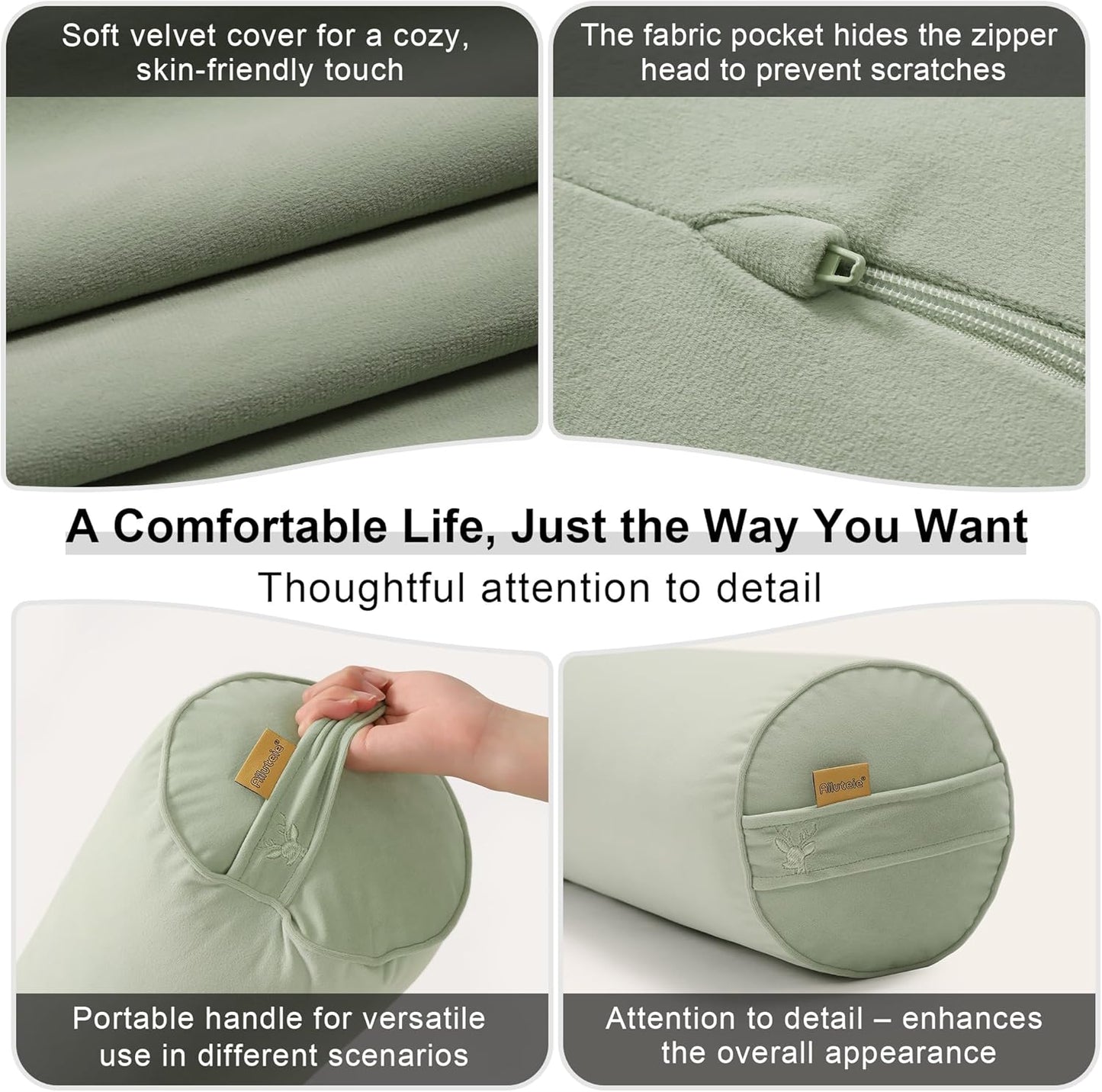 Body Pillow for Adults,Long Round Pillow,Big Cylindrical Pillow,Large Full Bolster Pillows for Side Sleepers (Steel Gray, 47.24"*7.87")