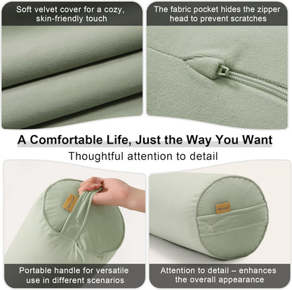 Body Pillow for Adults,Long Round Pillow,Big Cylindrical Pillow,Large Full Bolster Pillows for Side Sleepers (Steel Gray, 47.24"*7.87")