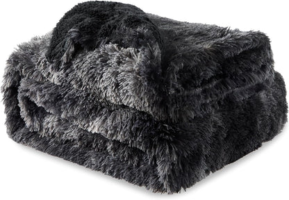 Bedsure GentleSoft Fluffy Fuzzy Faux Fur Throw Blanket for Couch, Soft Sherpa Fleece Cozy Gifts for Women, Plush Bed Blanket Room Decor for Men, Thick Warm Minky Teen Gifts Winter Bedding