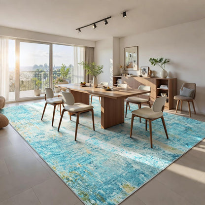 Ompaa 2x6 Rug Runners for Hallways Kitchen Runner Rug Non Slip Washable Grey Long Runner Rugs with Rubber Backing Soft Abstract Carpet Runner for Hallways, Kitchen, Bedroom, Bathroom, Entryway - Colors A