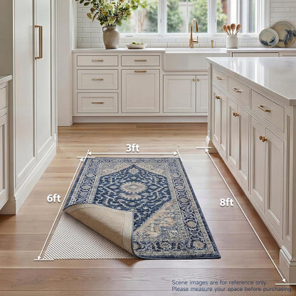 Veken Non Slip Rug Pad Gripper 8 x 10 Feet Extra Thick Pads for Any Hard Surface Floors, Keep Your Rugs Safe and in Place, Under Carpet Anti Skid Mat - Colors A