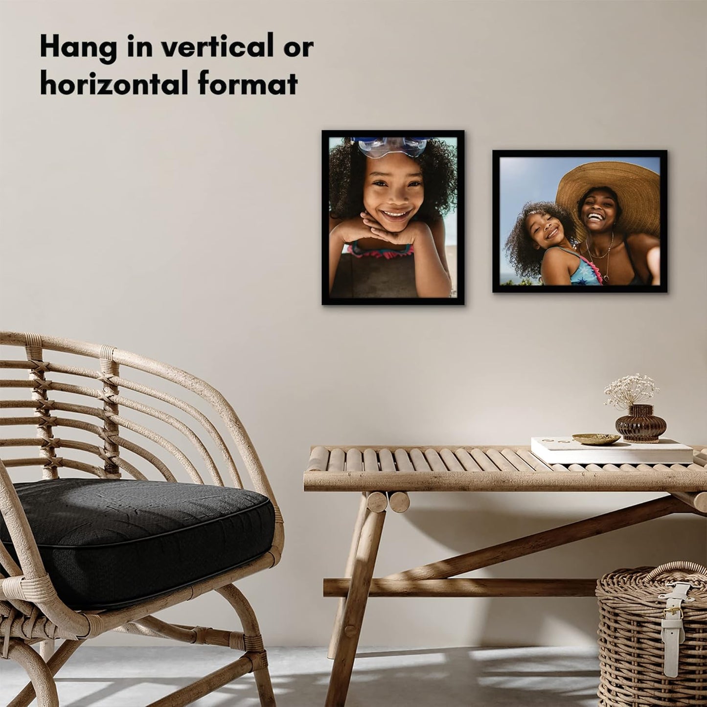 Americanflat 12x18 Poster Frame with Shatter-Resistant Glass - Signature Collection - Gallery-Style Frames Made of Engineered Wood - Photo Frame for Wall Display - Black - Colors A