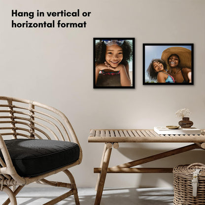 Americanflat 12x18 Poster Frame with Shatter-Resistant Glass - Signature Collection - Gallery-Style Frames Made of Engineered Wood - Photo Frame for Wall Display - Black - Colors A