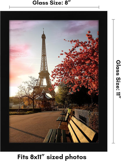 Americanflat 12x18 Poster Frame with Shatter-Resistant Glass - Signature Collection - Gallery-Style Frames Made of Engineered Wood - Photo Frame for Wall Display - Black - Colors C