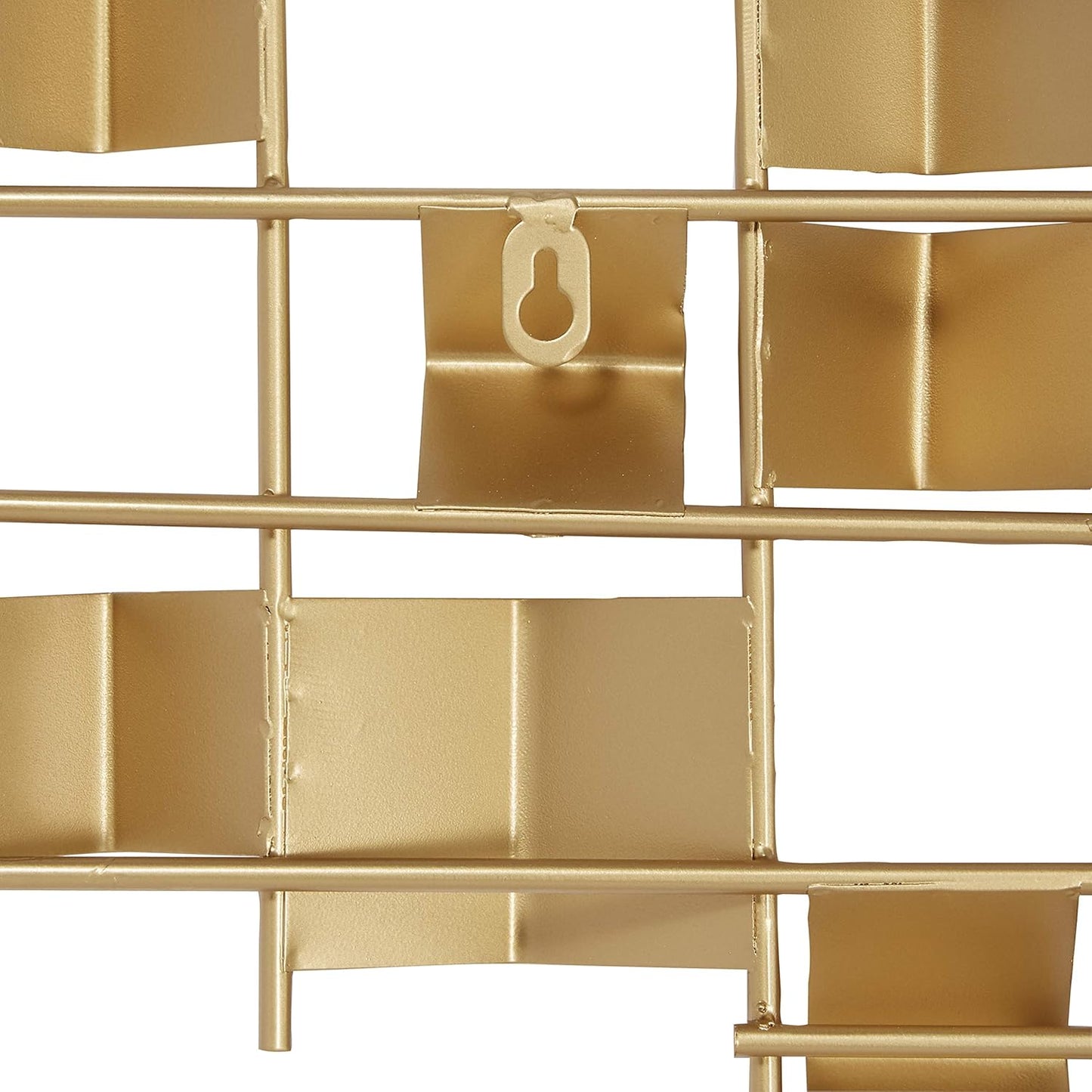 CosmoLiving by Cosmopolitan Metal Geometric Home Wall Decor 3D Stripe Wall Sculpture, Wall Art 36" x 1" x 23", Gold
