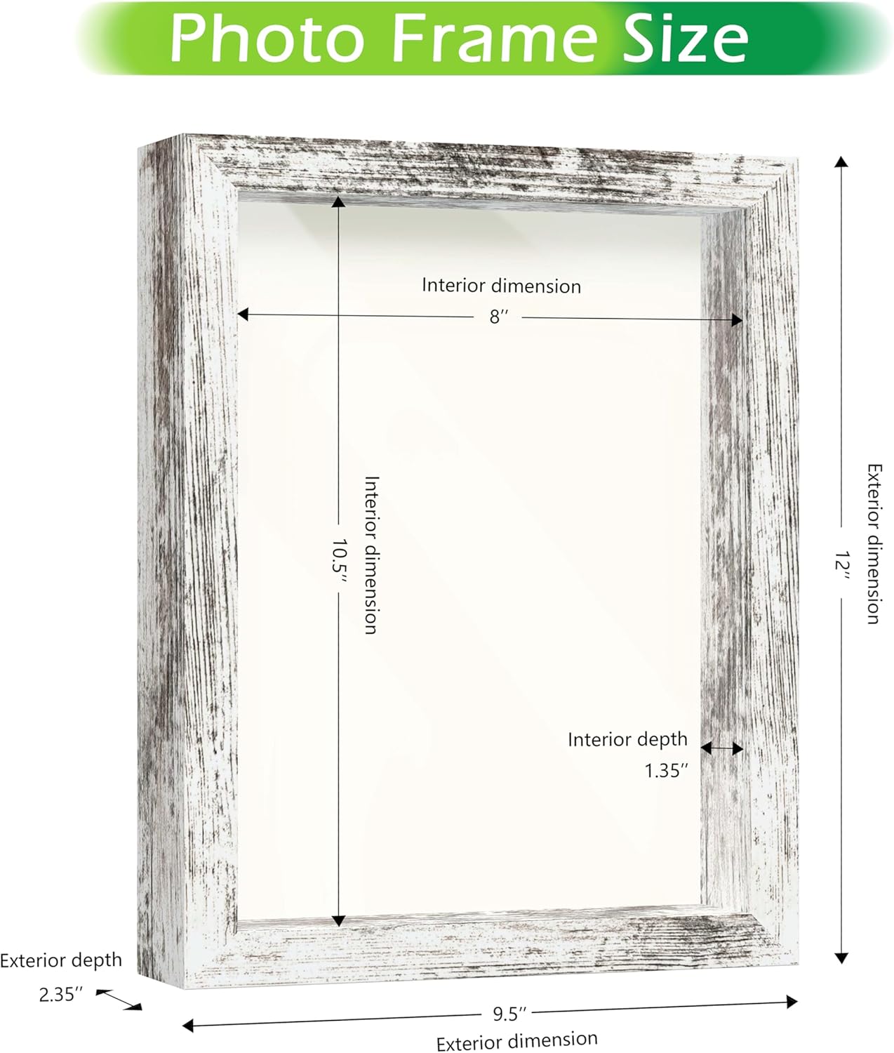 FrameWorks 11” x 14” Dark Oak Wooden Shadow Box Frame – Display Case with Soft Felt Back, Memory Box with Tempered Glass, Display Box with Elegant White Ball Push Pins, Wooden Flower Box