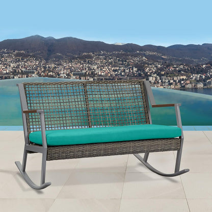 idee-home Outdoor Bench Cushion Waterproof, Bench Cushions for Outdoor Furniture, Patio Porch Swing Replacement Seat Pad with Ties for Garden Backyard, 48 x 18 Inch Red