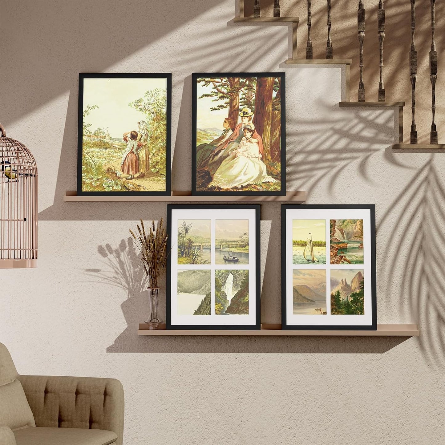 Vittanly 11x14 Collage Picture Frame, Displays 5Pcs 4x6 Pictures with Mat or 1Pcs 11x14 without Mat for Wall Mounting, Picture Frames Collage Wall Decor in Black, 1 Pack