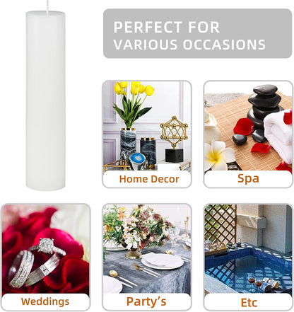 Jeco 9 Inch White Pillar Candle