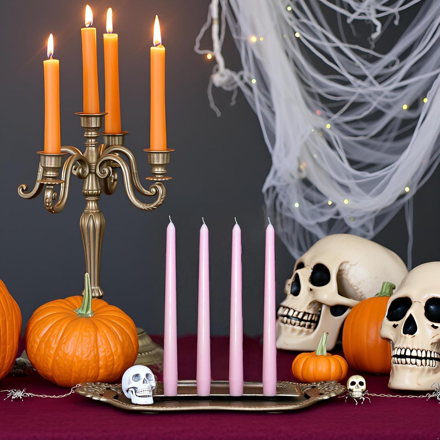 4 Pack White Taper Candles丨Taper Candles 10 Inch Dripless丨Unscented & Smokeless Candlesticks Bulk丨7-8 Hours Long Burning Tall Candles丨Ideal for Christmas Weddings Parties Dinner