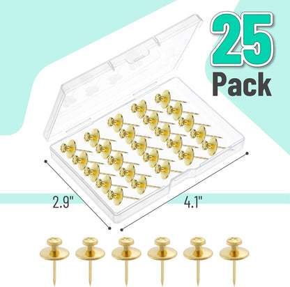 Mr. Pen- Double Headed Picture Hanging Nails, 50 Pack, Black, Push Pins for Wall