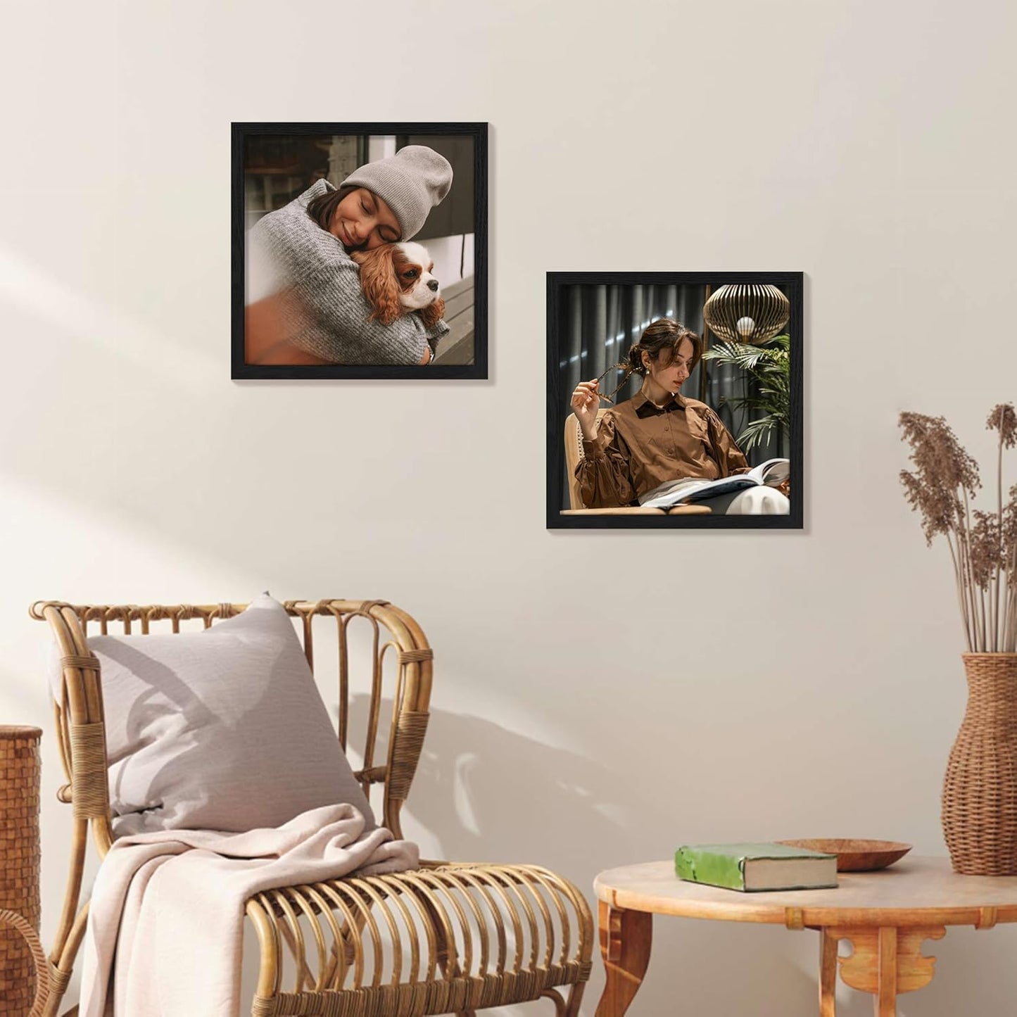 Vittanly 11x14 Picture Frame, Display Pictures 8x10 with Mat or 11x14 without Mat, Photo Frame for Wall Mounting, Black, 1 Pack - Colors A