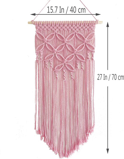 Handmade Cotton Home Decor Macrame Wall Hanging Navy