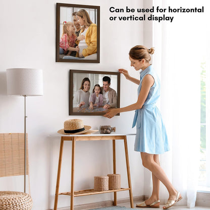 Americanflat 16x20 Picture Frame with Polished Plexiglass - Black Picture Frame - Wide Photo Frames Made of Engineered Wood for Vertical or Horizontal Wall Display - Epic Collection - Black - Colors B