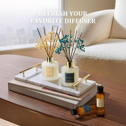COCORRÍNA Reed Diffuser Set, 10.2oz Scented Oil Refill 3 Pack, Cashmere Vanilla, Ocean Mist, Lavender Garden, Long Lasting Oil Diffuser Refill with 18 Sticks for Bathroom & Bedroom