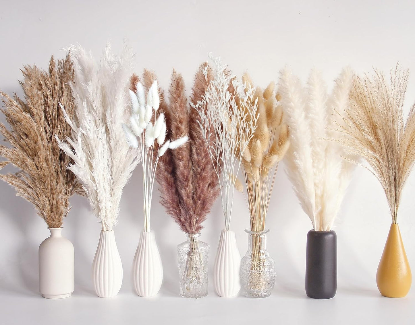 40" inch 10 Stems Pampas Grass Decor Tall, Pampas Grass Bouquet, Natural Dried Flowers for Wedding, Natural Home Decor, Wall Grass, Glam Decor