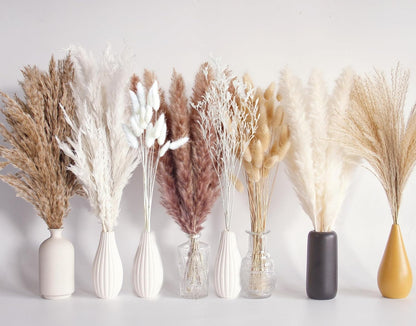 40" inch 10 Stems Pampas Grass Decor Tall, Pampas Grass Bouquet, Natural Dried Flowers for Wedding, Natural Home Decor, Wall Grass, Glam Decor