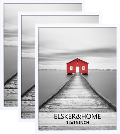 ELSKER&HOME 22.375 x 34 Poster Frame 3 Pack, Black Picture Frame for Horizontal or Vertical Wall Mounting, Sturdy and Scratch-proof