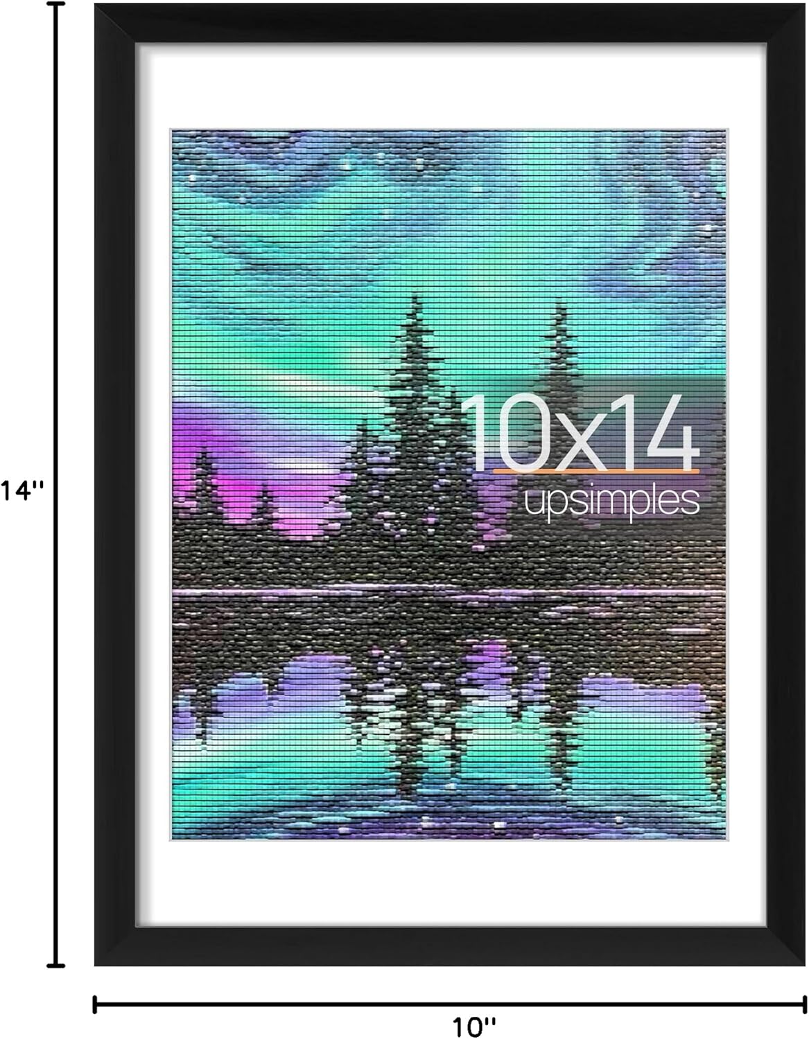 upsimples 8x10 Picture Frame, Display Pictures 5x7 with Mat or 8x10 Without Mat, Wall Hanging Photo Frame, Black, 1 Pack - Colors B