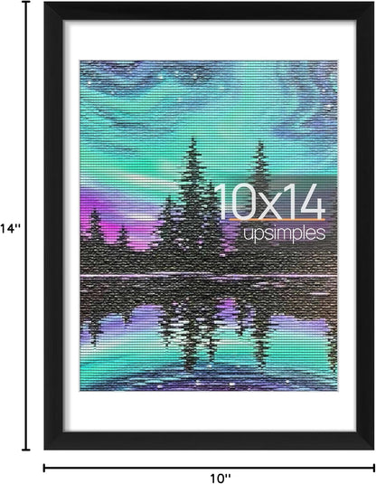 upsimples 8x10 Picture Frame, Display Pictures 5x7 with Mat or 8x10 Without Mat, Wall Hanging Photo Frame, Black, 1 Pack - Colors B