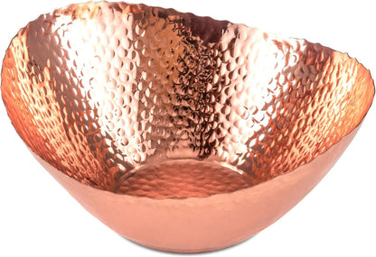 Monarch Abode Decorative Bowl for Home Decor – 7.5-Inch Black and Copper Plated Hand Hammered Key Bowls for Entryway Table, Fruit & Potpourri Bowl for Centerpiece, Modern Catch All Key Holder Bowl